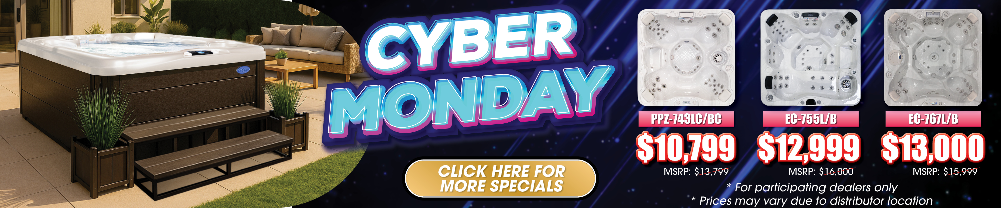 Calspas hot tub being used in a family setting - Venice